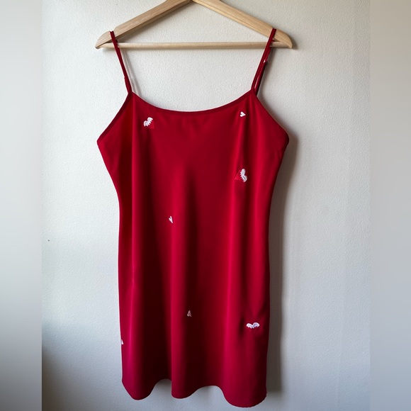 Vintage Natori Classic Heart Pattern Lingerie Nighty - Picture 1 of 10